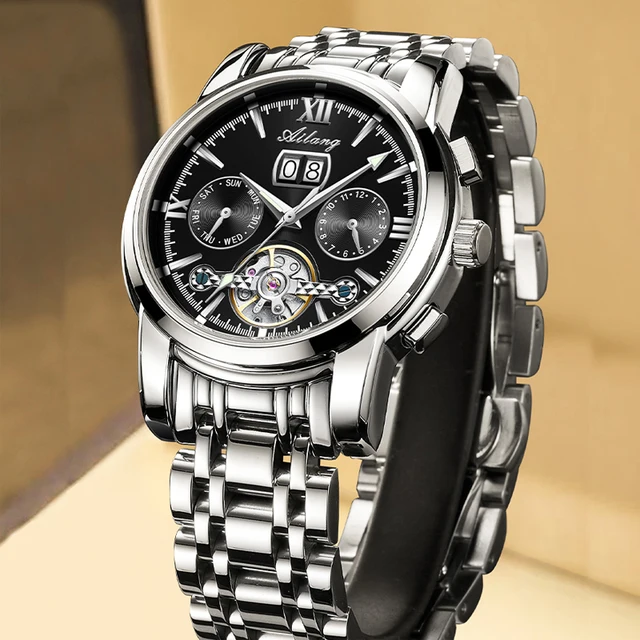 AILANG genuine top watch men's automatic mechanical watch sports hollow business new men's watch 1