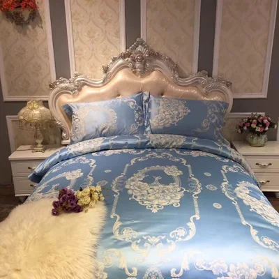 STYLE 9 LeRadore Сатиновые утолщенные комплекты постельного белья из хлопка, 4 шт., постельное белье с 3D вышивкой, Комплект постельного белья, жаккардовое постельное белье King queen - Цвет: STYLE 9