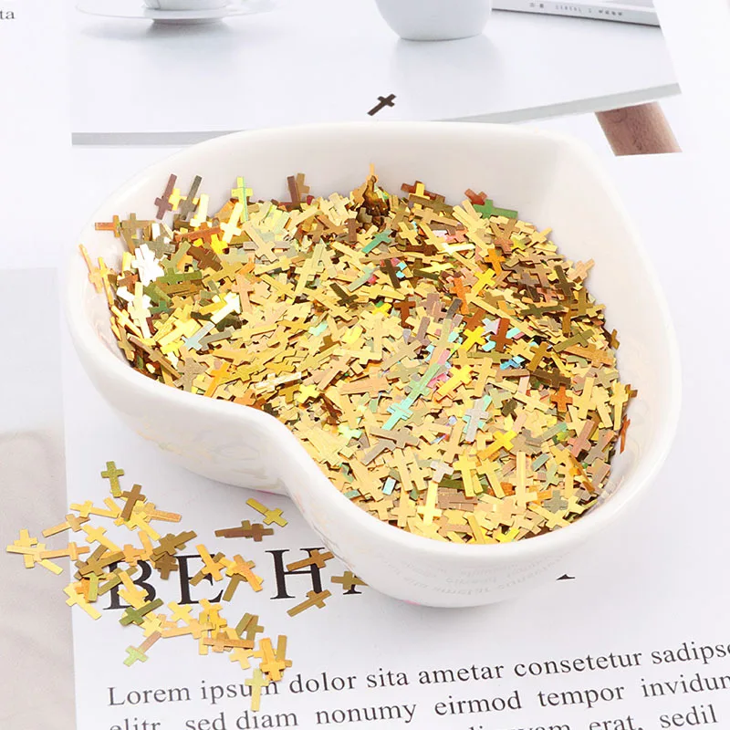 LC/Cross/Crystal slime/10 граммов блестки ПВХ плоские для DIY изготовления карт крафт цветная коллекция