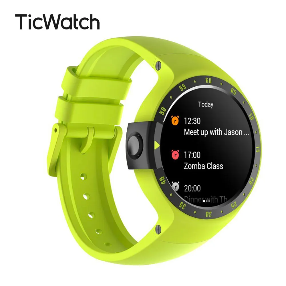 

TicWatch S Green Smart Watch Bluetooth GPS Fitness Smartwatch for Android&iPhone IP67 Waterproof Google Play Mobvoi Original