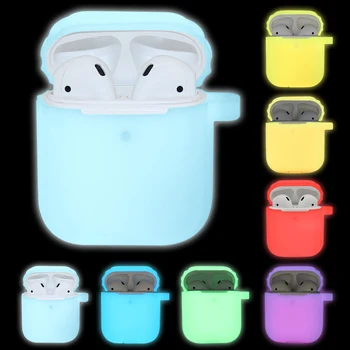 

Night Fluorescent Luminous Soft TPU Earphone Case For AirPods 1 2 Bluetooth Wireless Earphones Protective Cases For Air Pods 1 2