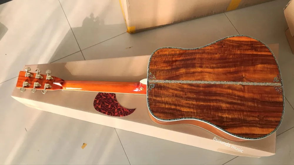 Новейшая 4" KOA Деревянная Классическая акустическая гитара, настоящая инкрустация абалона, палисандр Накладка причудливая гитара koa s