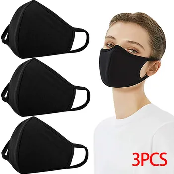 

3pcs Air Layer Fabric Reusable Mouth Face Cover Protection Dustproof Anti-bacterial Breathable PM2.5 mascarillas mondkapjes