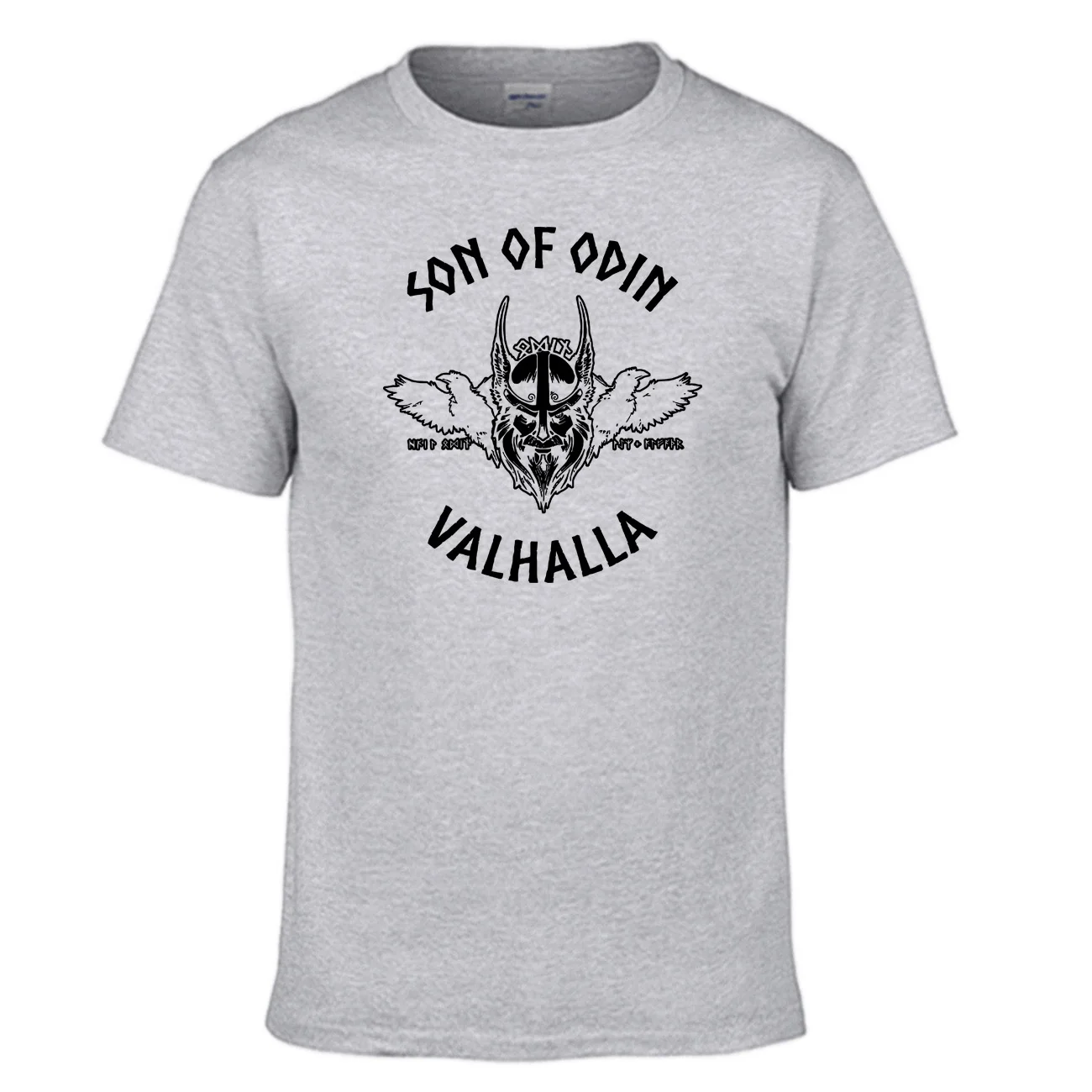 Футболка Odin Vikings Gone to Valhalla, Мужская футболка Son Of Odin, летняя черная футболка с коротким рукавом и принтом, топ с надписью «Sons Of Anarchy Chapter»