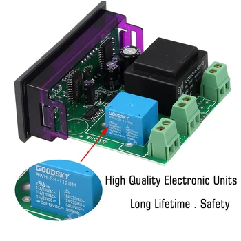 

DC 12V Fahrenheit Digital Temperature Controller 10A 1 Relays with Round Sensor J99Store