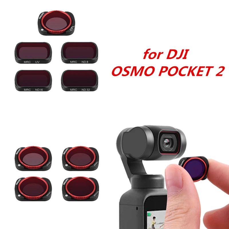 Brdrc Uv E Cpl Regolabili E Nd Per Dji Osmo Pocket 2 Filtri Per Obiettivi Professionali Per Fotocamera Cardanica Palmare Accessori Per Droni