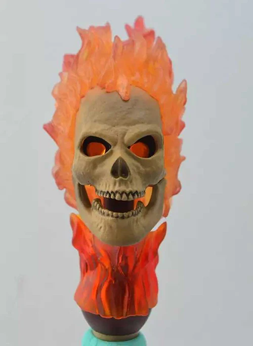 Red Version 1/6 шкала Мужская голова Sculpt Ghost Rider Head резная Форма красный/синий версия для головных уборов для 12 ''экшн фигурка тела - Цвет: Red Version