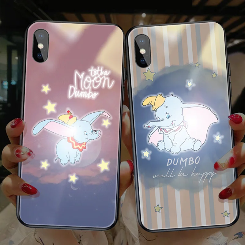 

Yagoo Smart LED Glowing Phone Case For Apple iPhone 11 PRO MAX X XR MAX 6 6S 7 8 Plus Cases Back Cover Cute Animal Funda Luxury