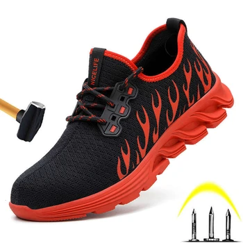 

NEW winter Men's Outdoor Steel Head Anti-puncture Work Shoes Unbreakable Safety Shoes Non-slip Wear-resistant Men's Boots