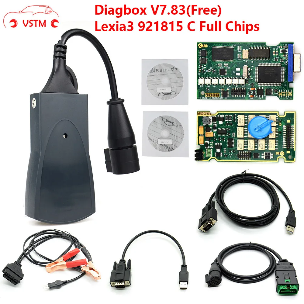 Lexia 3 PP2000 полный чип Diagbox V7.83 с прошивкой 921815C Lexia3 V48/V25 новейшая версия OBDII