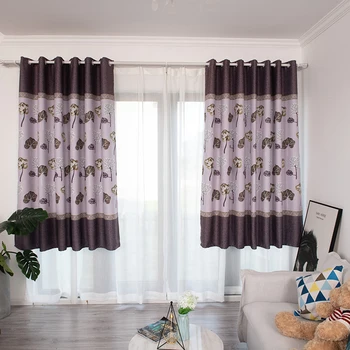 

Blackout Curtains For Living Room Modern Lotus Leaf Printing Luxury Curtain Drape Panel For Living Room The Bedroom Blinds