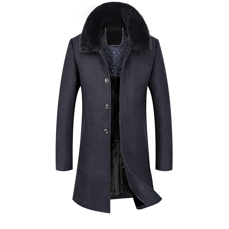

Woolen and Thicker Woolen Overcoat,Medium and Long Woolen Jacket,Father's Clothing,Winter Coat,Woolen Overcoat, Man, coats men