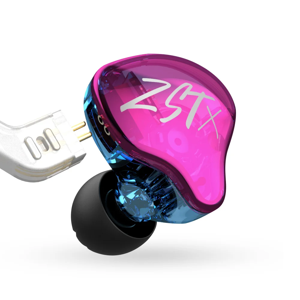 KZ ZST Pro Dynamic Hybrid Dual Driver Auriculares in-ear (Coloful con  micrófono)