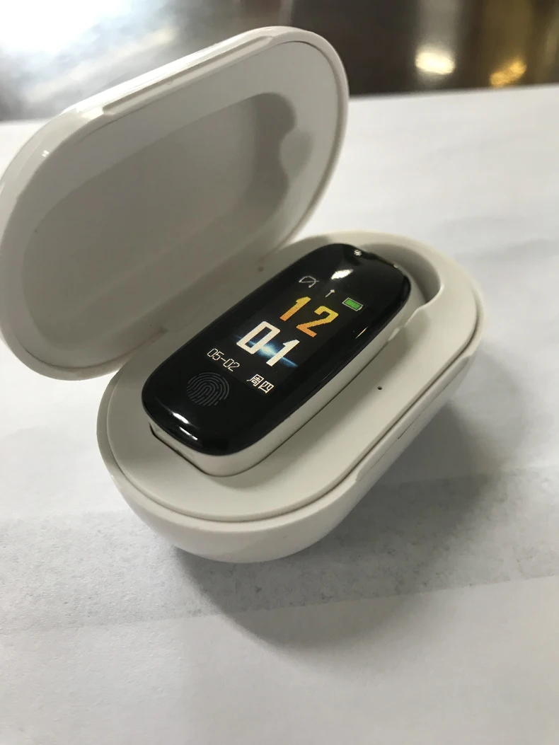 Беспроводной Bluetooth браслет гарнитура Водонепроницаемый браслет Поддержка интеллектуального обнаружения сердечного ритма спортивный браслет наушники