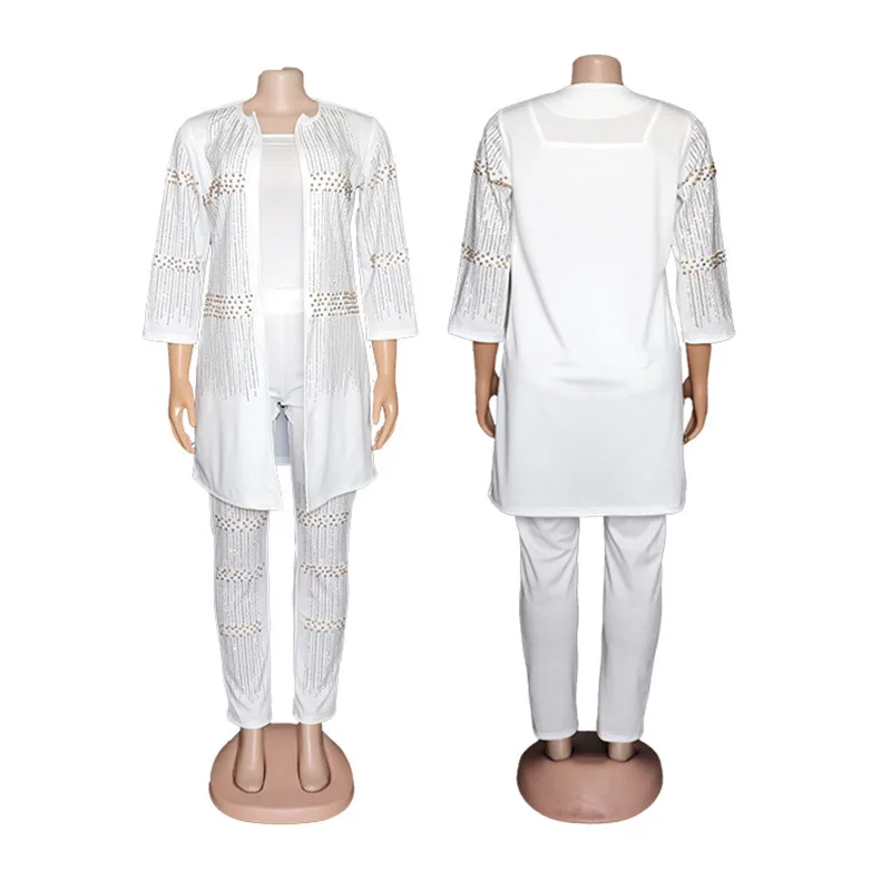 strass africano contas terno superior jaquetas calças