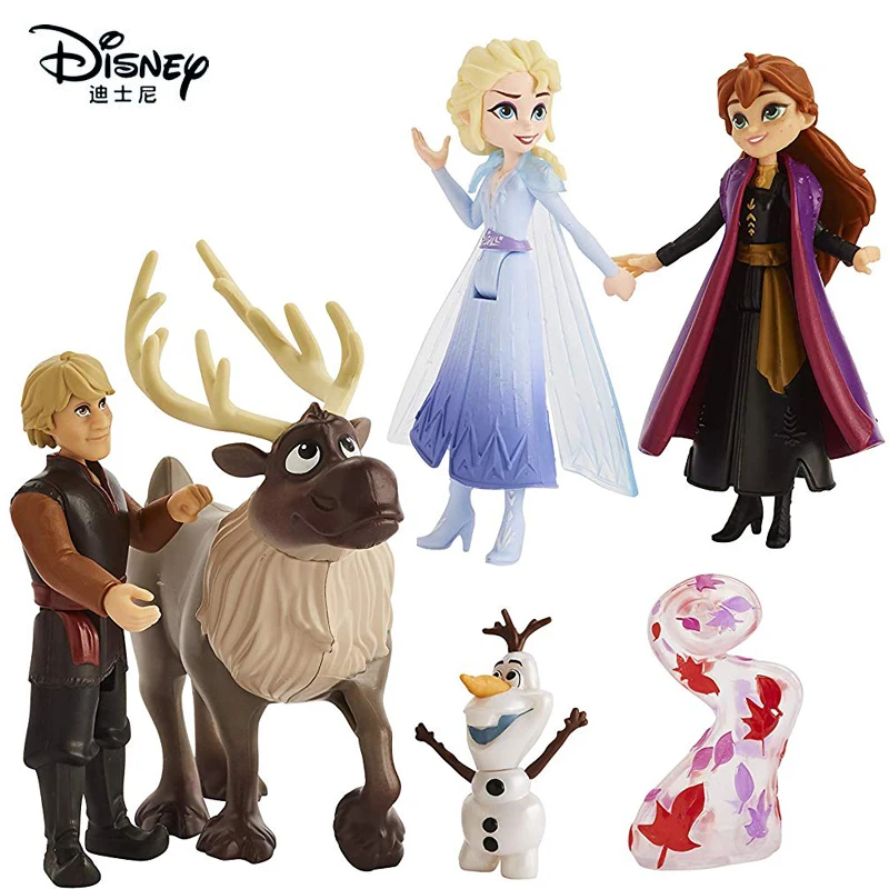 6 шт./компл. натуральная «Холодное сердце» 2 disney Эльзы и принцессы Анны из мультфильма «Холодное сердце кукла Олаф Кристоф торт украшения для девочек Рисунок Игрушки на день рождения, подарок на год