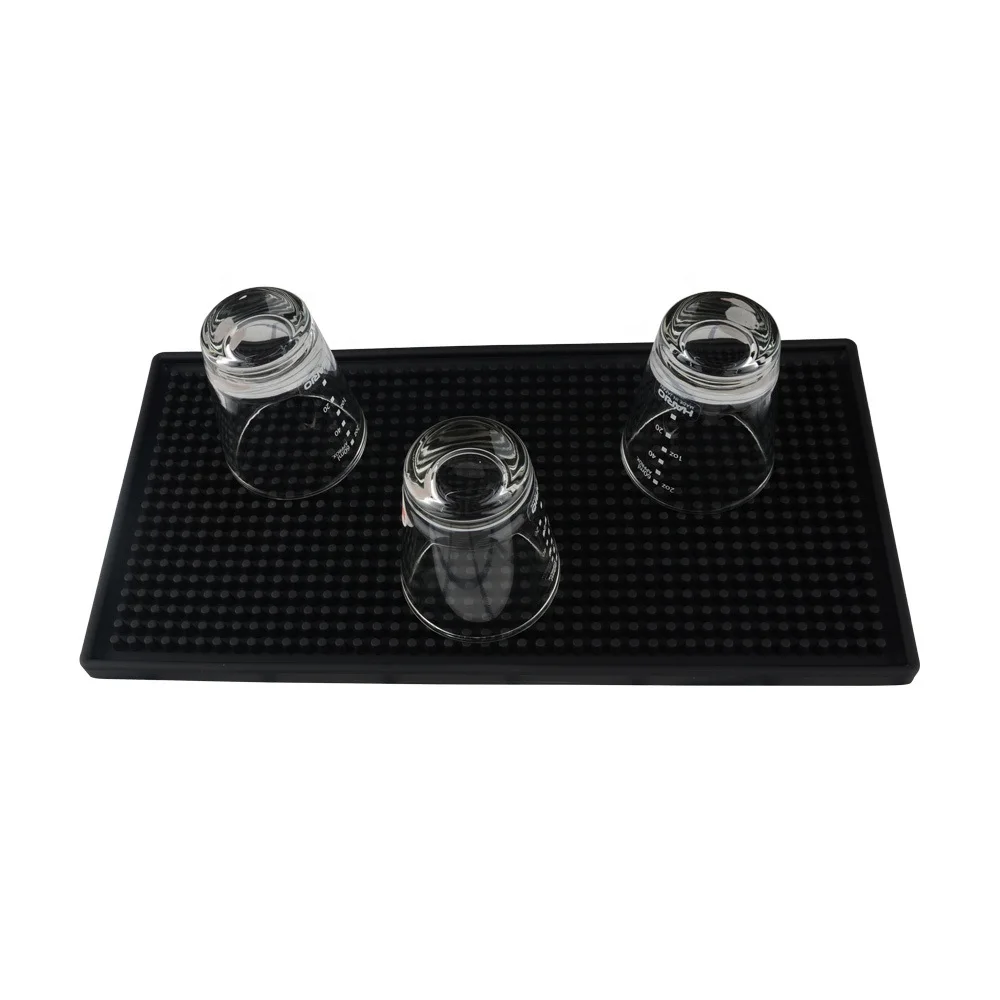 Bar Mat Rubber Anti-slip PVC Coffee Bar Mats Cup Mat Waterproof Heat  Resistant Durable Drain Mat for Home Bar Cafe