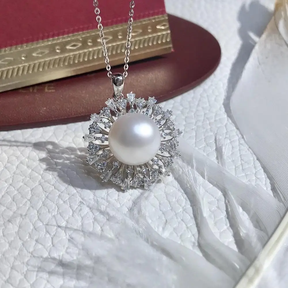 

Красивая подвеска из стерлингового серебра 925 пробы, базовые настройки, фурнитура, детали для жемчуга, хрусталя, нефрита, агата 5 шт./лот