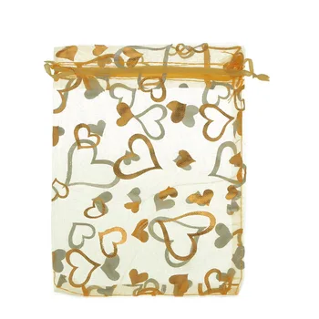 

25-50PCs Orange Butterfly Organza Gift Jewelry Bags Wedding/Christmas Favor Fine Gifts Package Storage Organizer