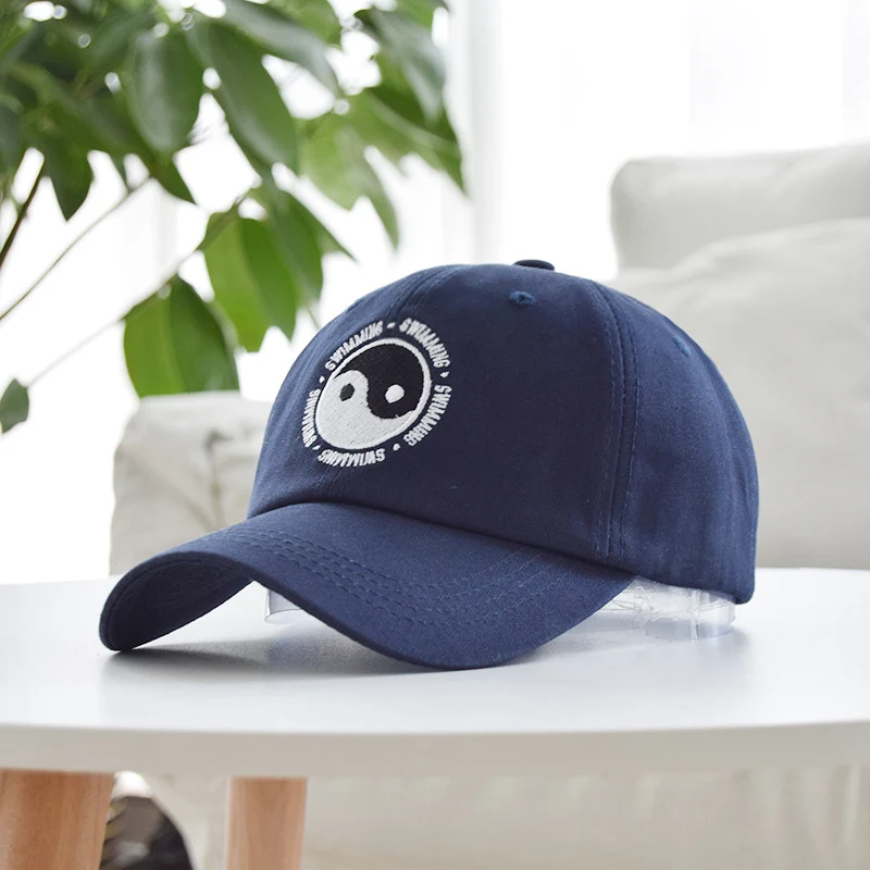 Men Women Baseball Cap Cotton Yin and Yang Gossip Embroidery Mac Miller Dad Hat Unisex Sport Hip Hop Adjustable Sun Caps CP0416 (7)