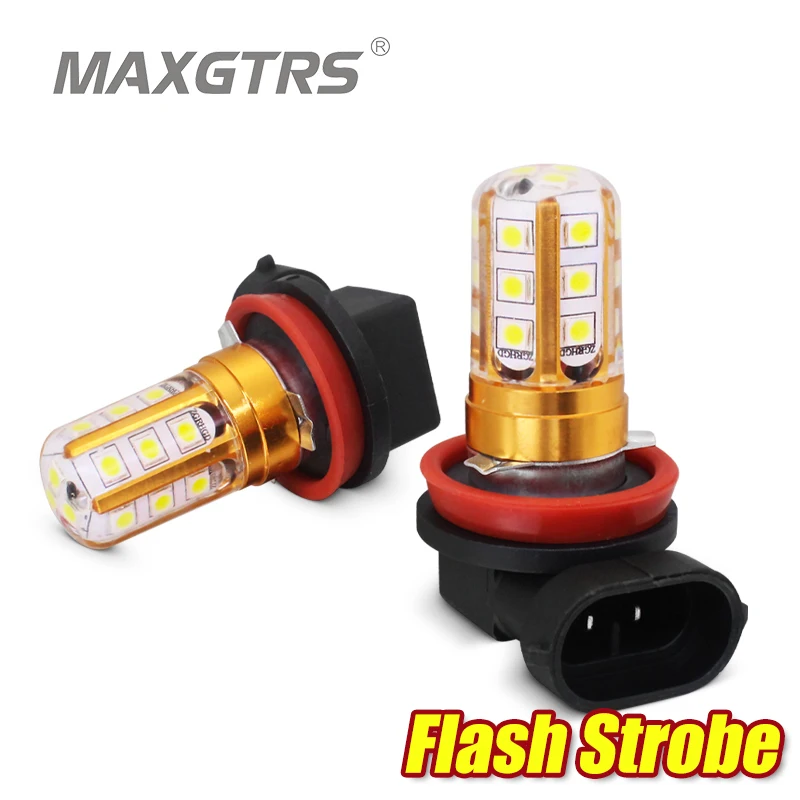 2X H8 H9 H11 Fog Driving Light Bulb LED Super Bright Blue 3030 LED Projector DRL