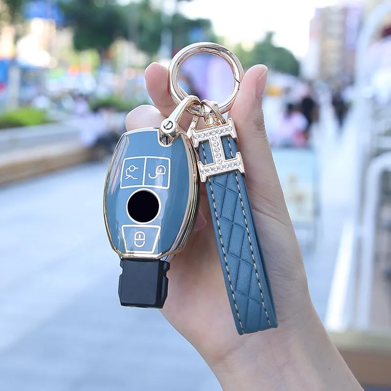 New Style Car Key Case Cover For Mercedes Benz w211 w204 A B R G Class GLK GLA GLC GLR W210 W176 W202 W463 Shell Accessories