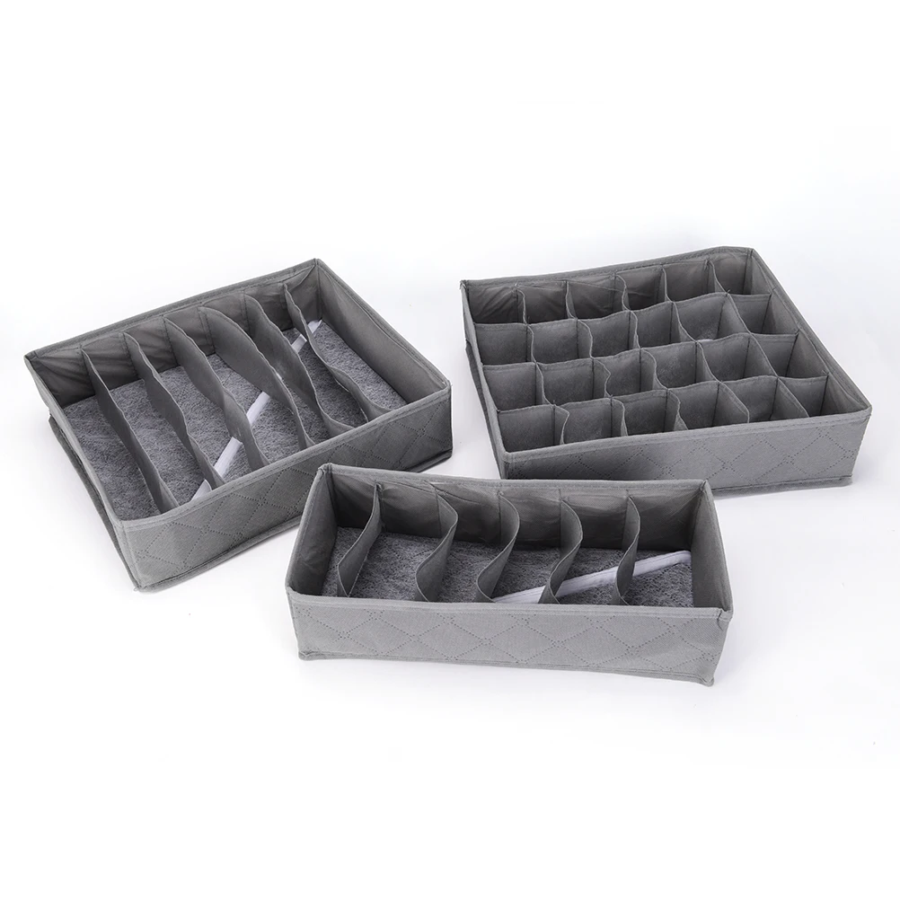 Бамбуковая коробка для хранения Контейнер ящик делитель с крышкой коробки для шкафов для галстуков носки короб для нижнего белья бюстгальтеров
