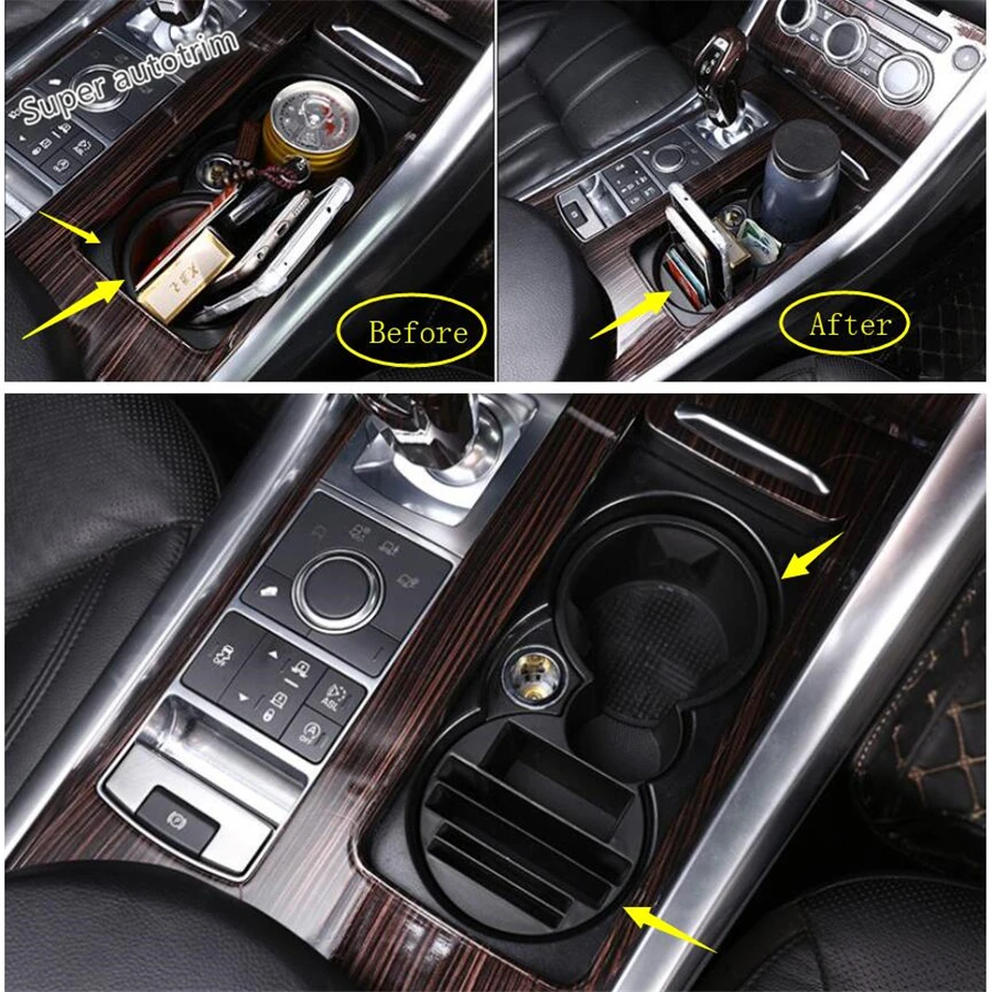 Lapetus аксессуары для интерьера автомобиля переднего сиденья держатель стакана воды накладка черный подходит для RANGE ROVER Sport
