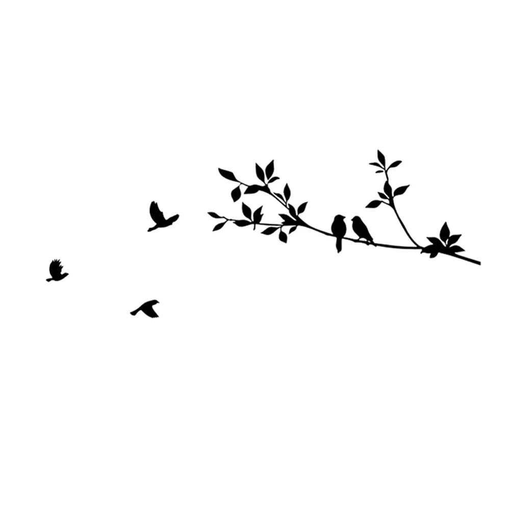 flying-bird-tree-branch-vinyl-cut-wall-stickers-bedroom-living-room-decoration-removable-diy-home 副本