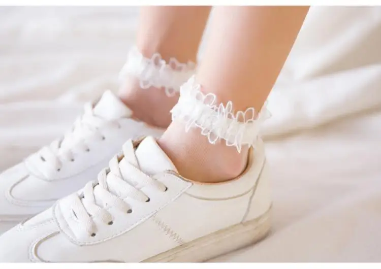 Женские прозрачные чулки, детские чулочно-носочные изделия, короткие носки, белые шелковые чулки в японском стиле, тонкие женские носки
