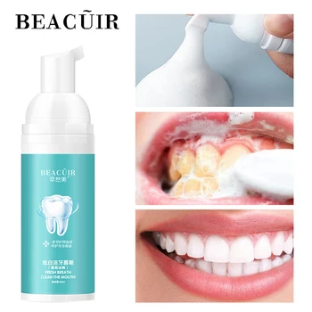 

Tooth Whitening Mousse Cleaning Toothpaste Remove Plaque Stains Oral Odor Fresh breath Bright Teeth Dental Care Tool BEACUIR 60g