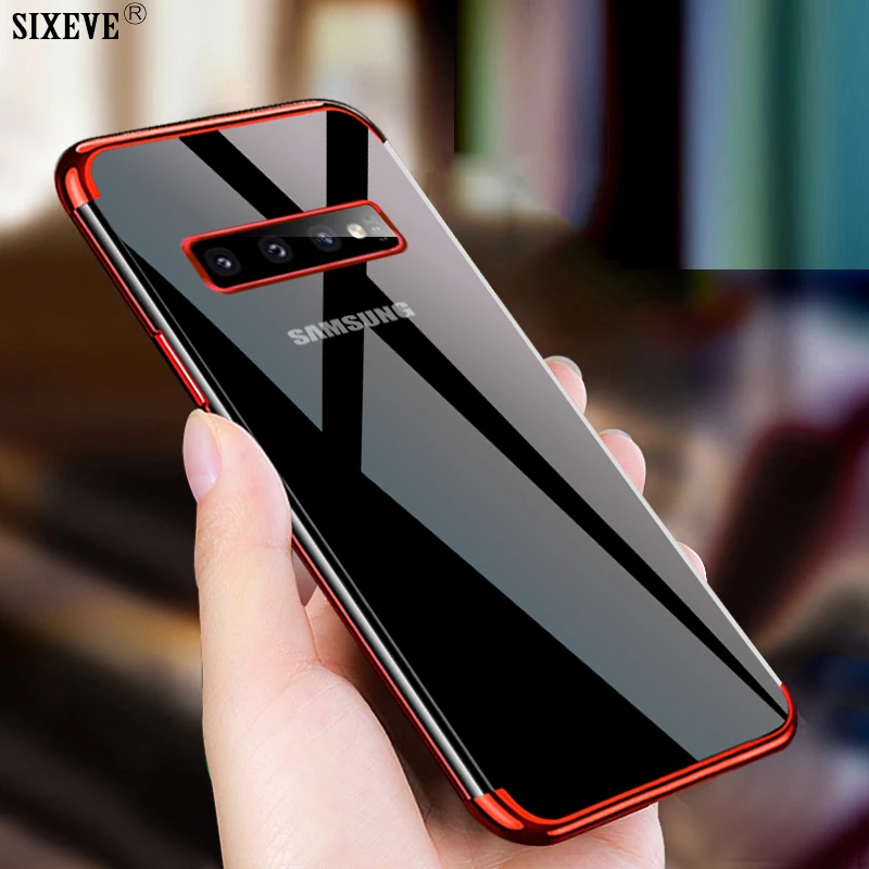 Роскошный прозрачный силиконовый чехол для Samsung Galaxy S9 S10 Plus E Note 9 10 Pro A10 A20 A30 A40 A50 A60