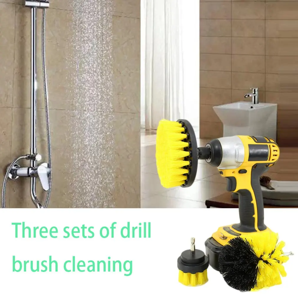 Drillbrush 3 Piece Drill Brush Cleaning Tool Attachment Kit for Cleaning Tile Grout Shower Bathtub General Purpose Scrubbing