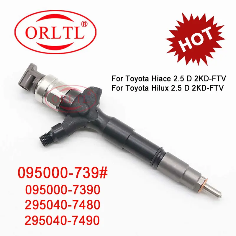 

095000-7390 Diesel Engine Injector 295040-7480 Pump Diesel Fuel Injection Nozzle 295040-7490 for Toyota Hilux 2.5 D 2KD-FTV
