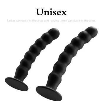 Anal Plug Prostate Massager Sex Products Vaginal Stimulator With Strong Sucker Silicone Bead Dildo Sex Toys for Man and Woman 2