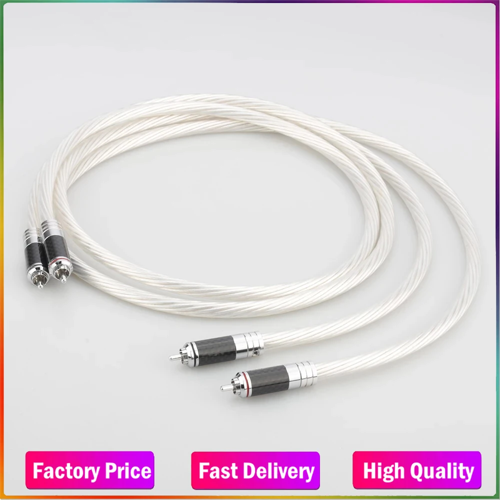 Audiocrast OCC пара HIFI 7N посеребренный кабель RCA Hi-end аудио 2RCA к для усилителя CD DVD плеера |