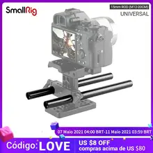 Smallrig 15mm haste de liga de alumínio suporte haste de estabilização rosqueada 20cm de comprimento 8 polegada m12 haste-1051