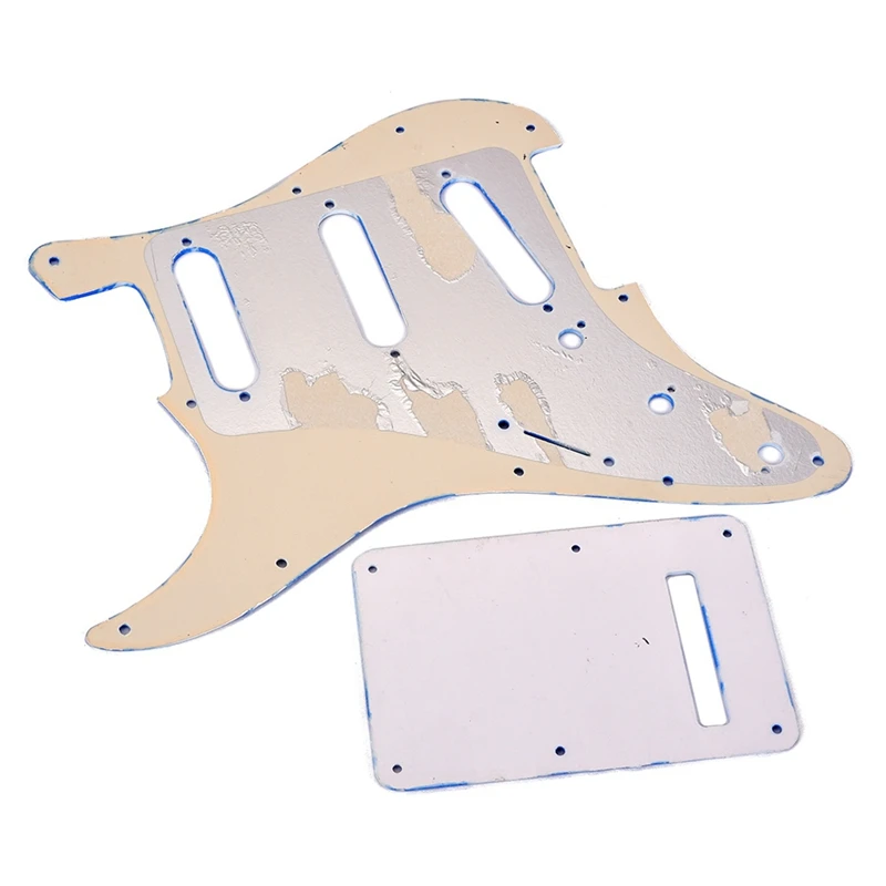 ПВХ Одиночная катушка Pickguard звукосниматели кожух Набор для Stratocaster электрогитара Strat(GSSS16) голубое небо и облако шаблон