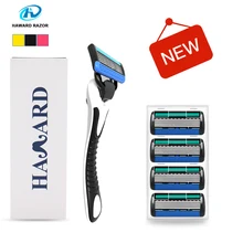 Haward Razor Professional Shaving Razor Men's Manual Shaver (4 -Cartridges 5-layer Replacement Blade)For Shaving & Hair Removal