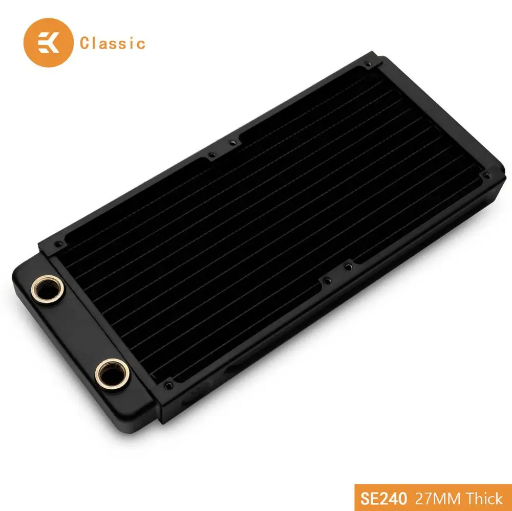 EKWB EK-CoolStream Classic SE 240 мм медный черный тонкий радиатор 273x120x27 (Д x Ш В) G1/4 водяное