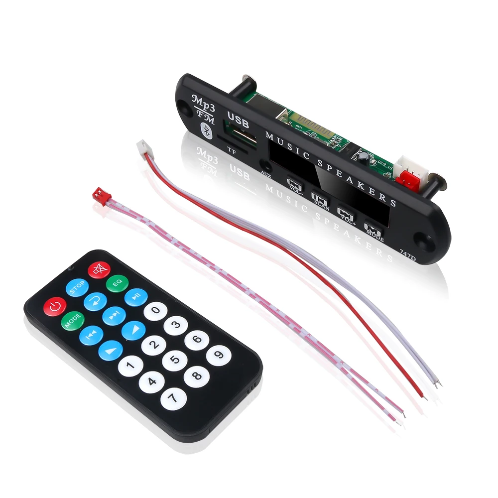 9V 12V Bluetooth Handsfree Mp3 Player FM Radio Wireless Audio Receiver TF USB 3.5mm AUX Car Audio Modification kit for Speakers bluetooth audio receiver car stereo mp3 bluetooth receiver wireless car adapter