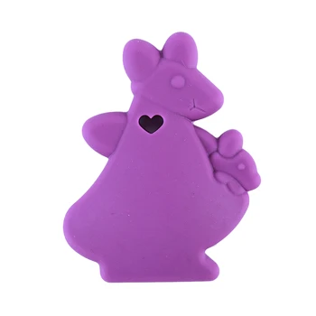 

BPA FREE Silicone Kangaroo Teether Babies Teething Pendant Nursing Animal Teething Pendant Montessori Baby Toys