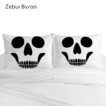 

3D Pillow Cover,Pillowcase 50x70/80x80/45x45/70x70,Decorative Pillow case Bedding Custom,Halloween Skull,drop ship