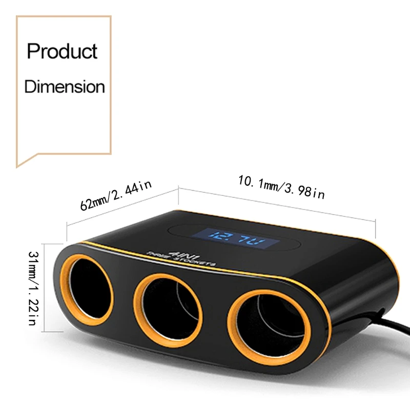 QC3.0 в машину с USB, туманный распылитель, Зарядное устройство вольтметр 12V 24V Мощность Разъем Автомобильный Разветвитель для сотового телефона gps