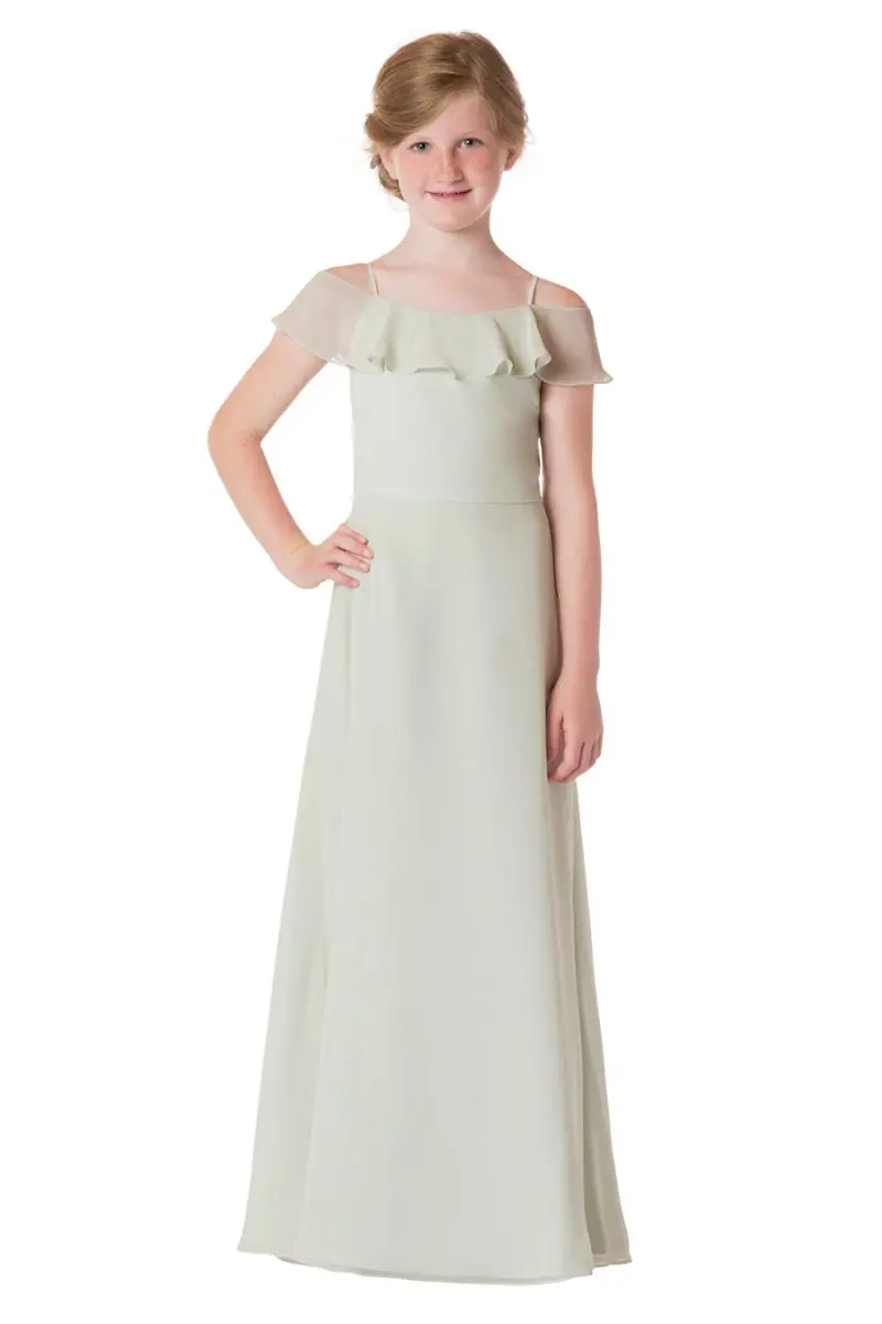 

Элегантные Дешевые Платья для подружек невесты до 50, трапециевидные шифоновые длинные платья на бретелях-спагетти с оборками для свадебной вечеринки