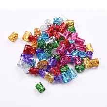 100 шт Женский Регулируемый дредлок волосы бусы косички кольца Золотой Серебряный Розовый Красный Зеленый Красочные дреды волосы кольца