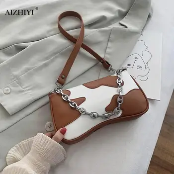 

Cow Milk Pattern Women Handbags Female PU Chain Crossbody Shoulder Tote Bags Fashion Exquisite Shopping Bags