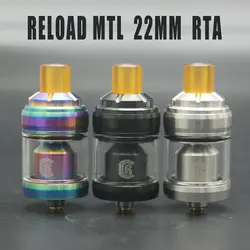 Перезагрузка MTL 22 мм RTA Vape бак с 510 нить капельного наконечника 3 мл емкость электронная сигарета распылитель
