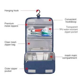 

Travel Waterproof Portable Cosmetic Organizer Pouch Hanging Bags Sac New Maquillage Neceser Arriva Makeup Toiletry Bag Cute H0Y7