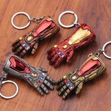 Marvel Аниме Мстители танос Косплей Аксессуары Железный человек Бесконечность перчатка с крагами рука брелок подвеска брелок для ключей с игрушкой подарки